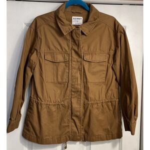Old Navy Jacket Womens XS Brown Shacket Barn‎ Chore Military Workwear
